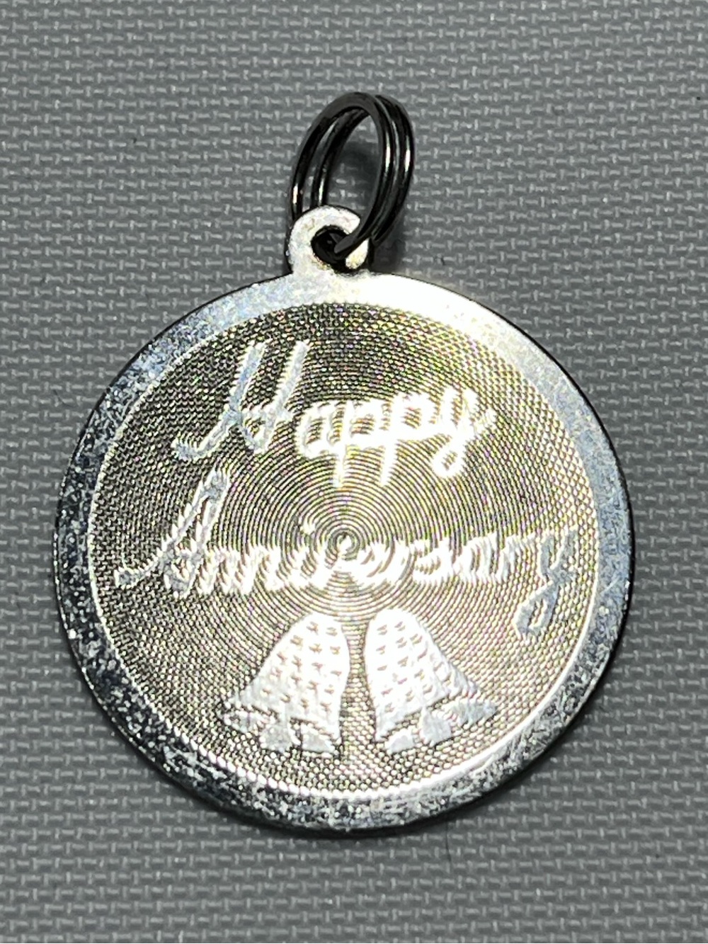 Sterling Silver Happy Anniversary Round Charm Pendant
Vintage